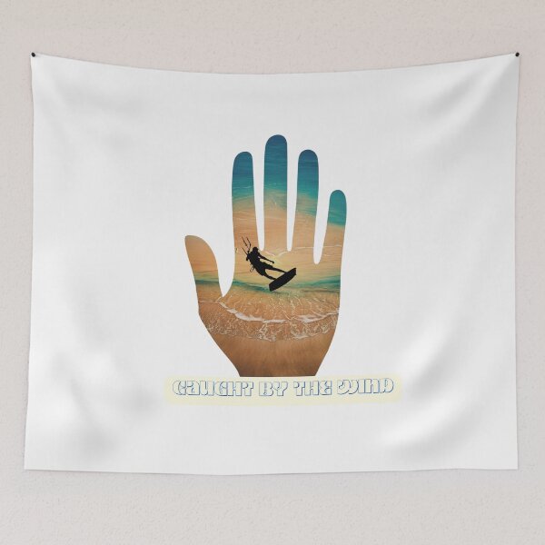 Item preview, Trapped by the Wind: Kitesurfing Beach Hand Art designed and sold by StyleFused.