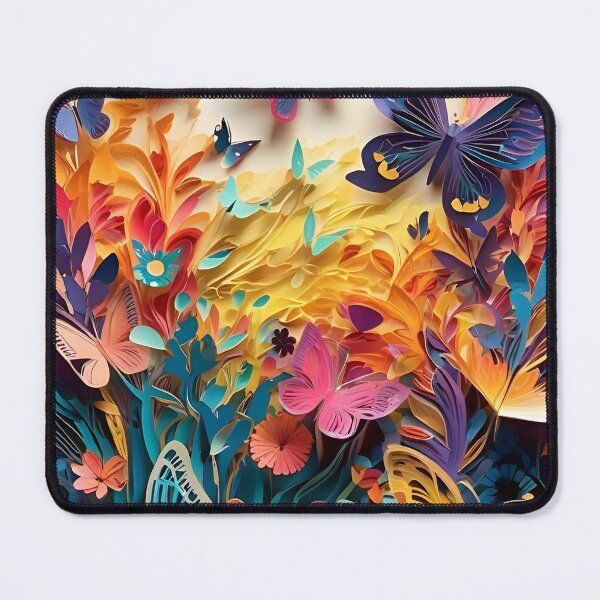 Item preview, Paper cut Colorful Butterflies digital art designed and sold by PaintedPixels01.