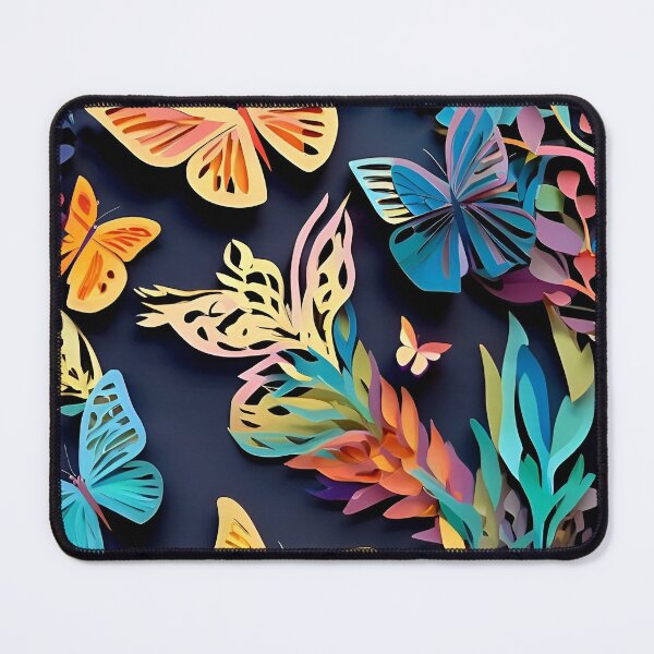 Item preview, Paper cut Colorful Butterflies digital art designed and sold by PaintedPixels01.