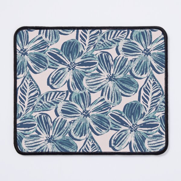 Item preview, Bold Textured Teal and Grey Linework Floral designed and sold by micklyn.