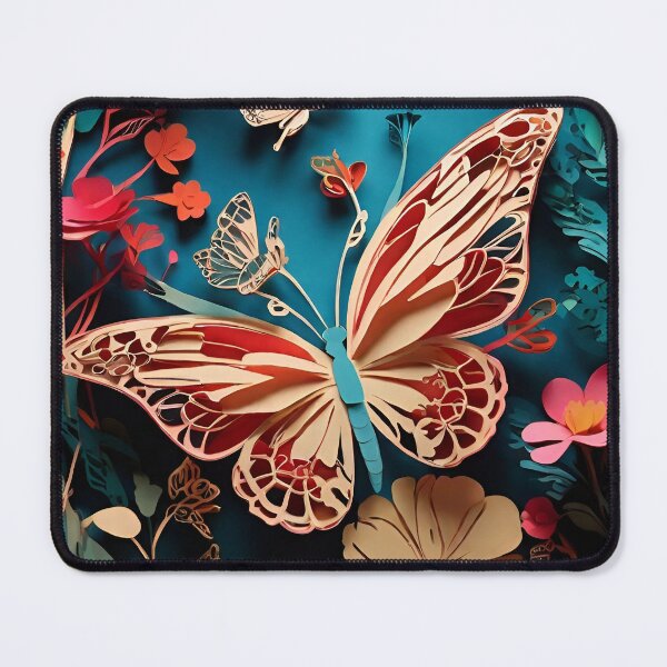 Item preview, Paper cut Colorful Butterflies digital art designed and sold by PaintedPixels01.
