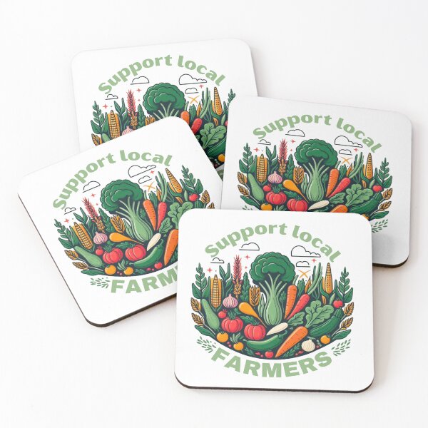 Item preview, Support Local Farmers Eat Local designed and sold by MerchMagia.