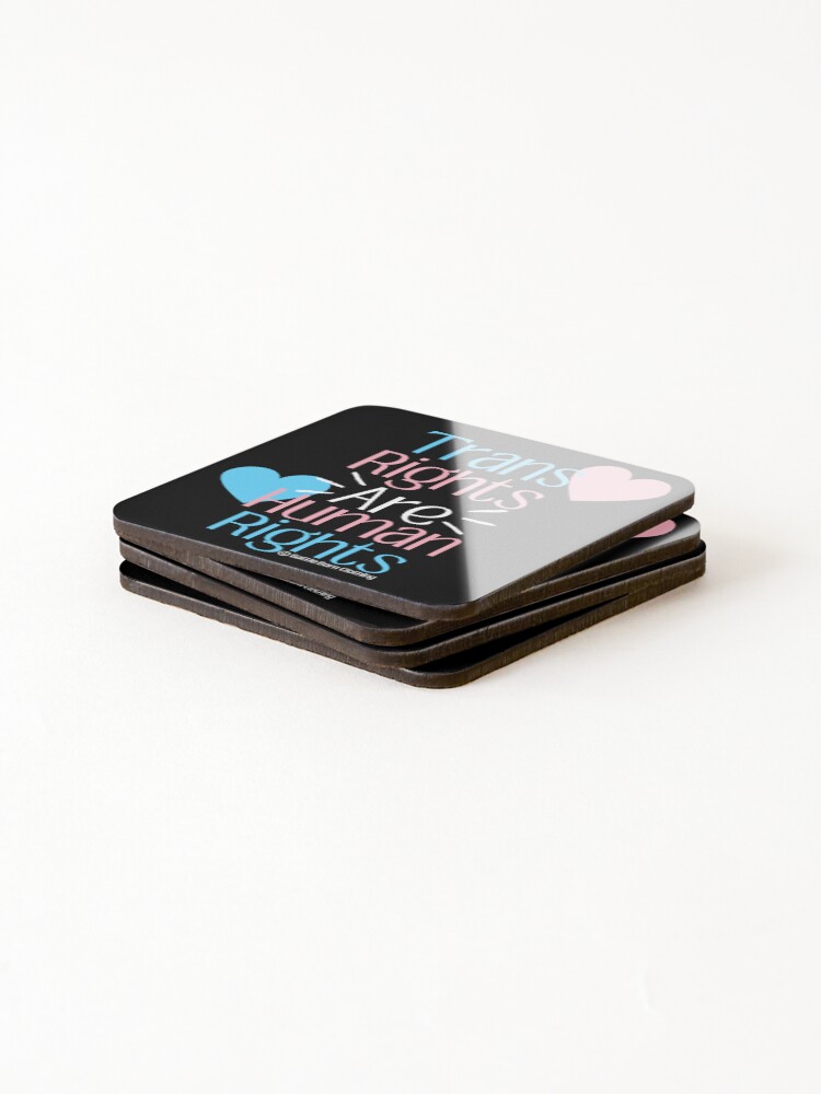 Thumbnail 4 of 5, Coasters (Set of 4), Trans Rights designed and sold by BattleBorn17.