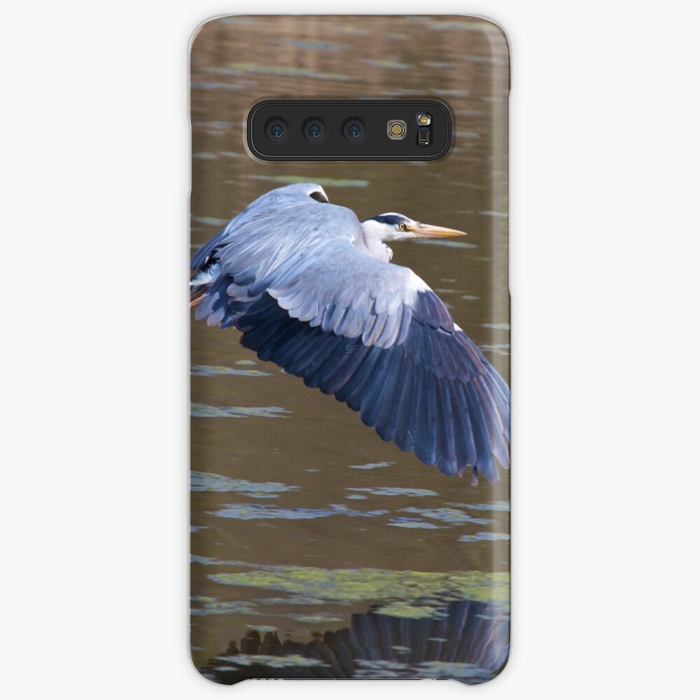 A Grey Heron (Ardea cinerea) in flight. Case & Skin for Samsung Galaxy