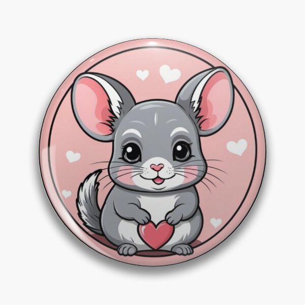 Item preview, Cute Happy Chinchilla full of Love designed and sold by RedStacks.