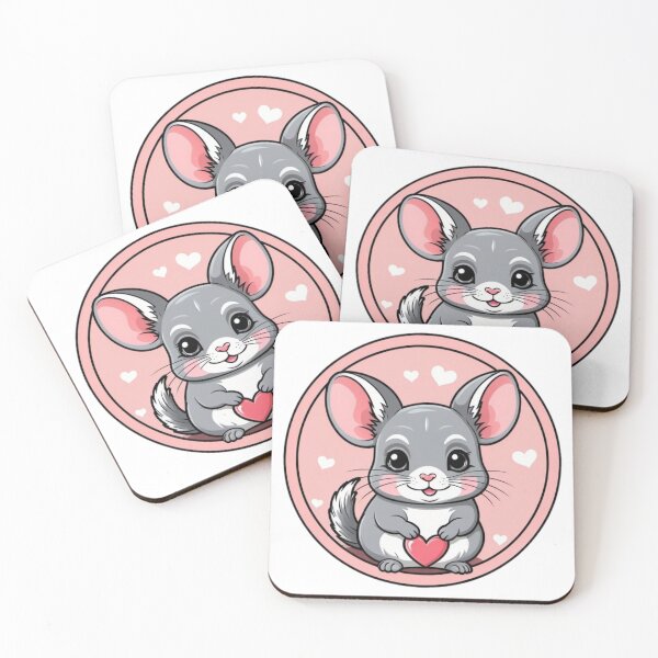Item preview, Cute Happy Chinchilla full of Love designed and sold by RedStacks.