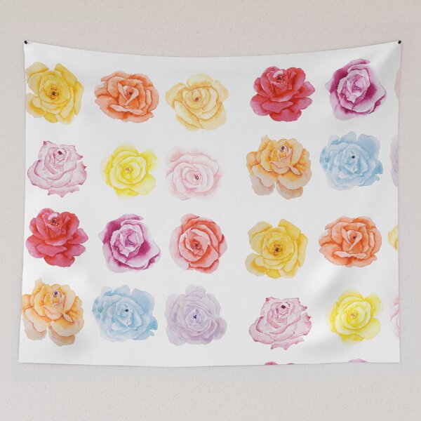 Item preview, original hand painted colourful rose collections watercolour  designed and sold by ColorandColor.