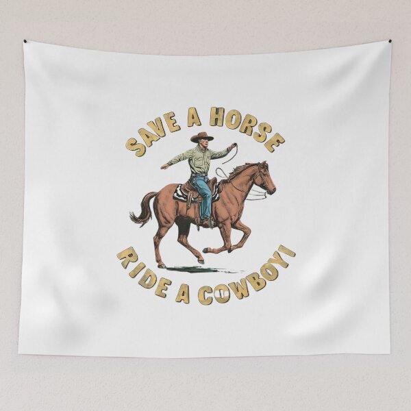Item preview, Save a horse ride a cowboy vintage designs designed and sold by Redjakkal.