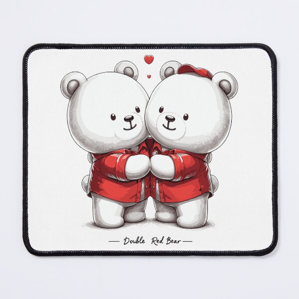 Item preview, Bold and Stylish "Double Red Bear" - Perfect for Trendsetters designed and sold by InwzaDesign.