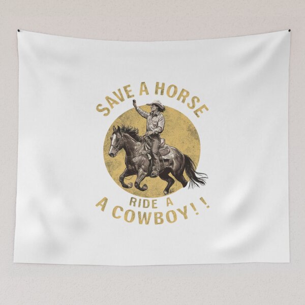 Item preview, Save a horse ride a cowboy vintage designs designed and sold by Redjakkal.