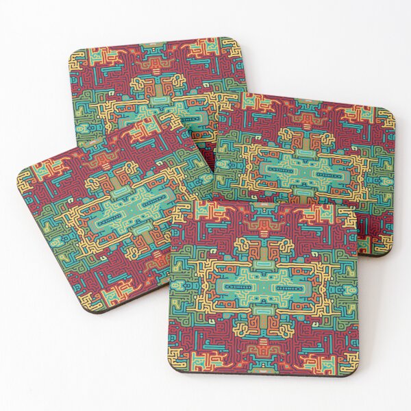 Item preview,  Aztec Cloud Tile-Rainforest Maximalist-Turing Pattern designed and sold by Annette Chabidon Studio.