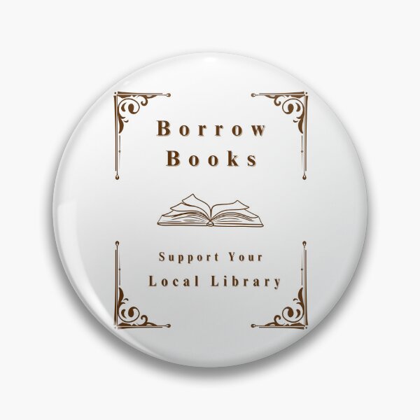 Item preview, Borrow Books Support Your Local Library Vintage designed and sold by Flowrena.