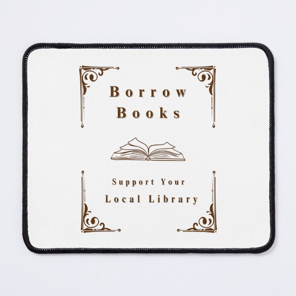 Item preview, Borrow Books Support Your Local Library Vintage designed and sold by Flowrena.