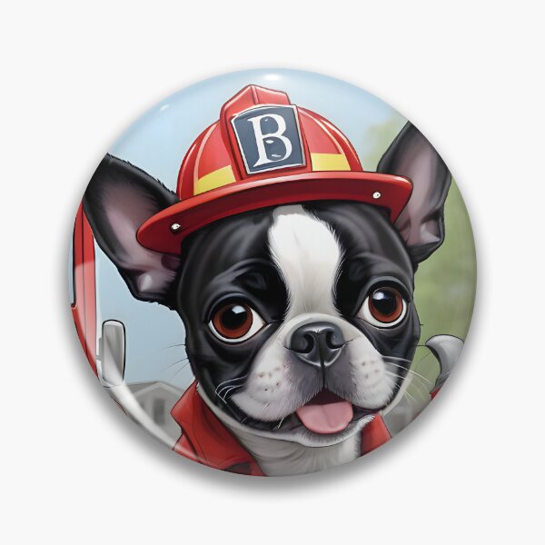 Item preview, Fearless Fire Fighting Boston Terriers designed and sold by Hall-O-Gram.