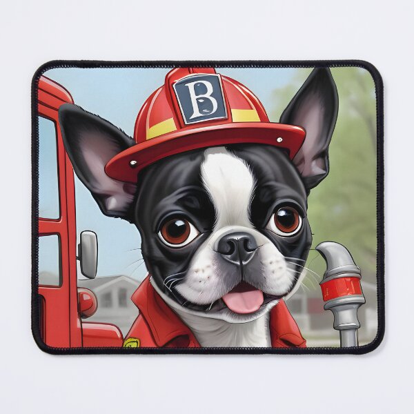 Item preview, Fearless Fire Fighting Boston Terriers designed and sold by Hall-O-Gram.
