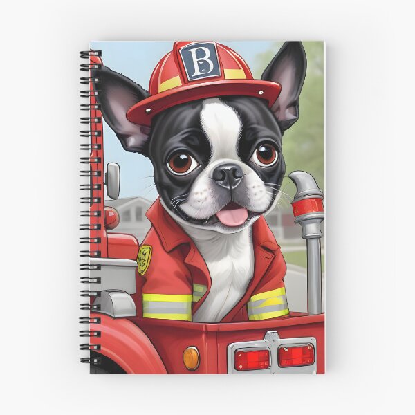 Item preview, Fearless Fire Fighting Boston Terriers designed and sold by Hall-O-Gram.