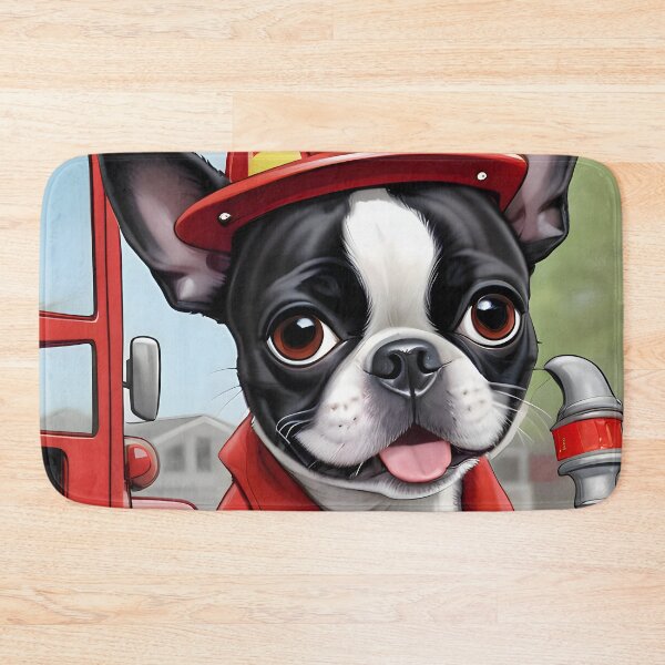Item preview, Fearless Fire Fighting Boston Terriers designed and sold by Hall-O-Gram.