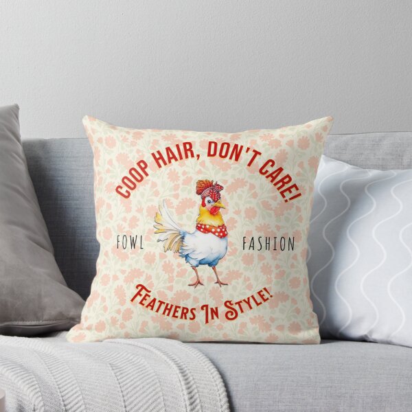 Item preview, Coop Hair Don't Care Fowl Fashion Floral designed and sold by Debbie Schulte.