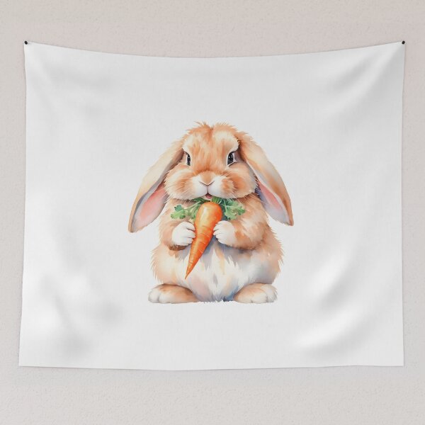 Item preview, Fluffy Bunny In Watercolor Style designed and sold by Adelberton.