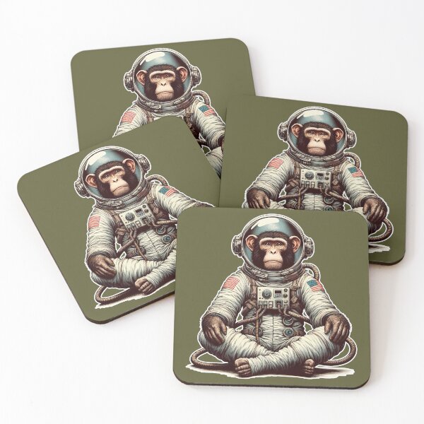 Item preview, Vintage Astronaut Monkey In Space for Astronaut Monkey Lover -  designed and sold by PurpleLoveStore.