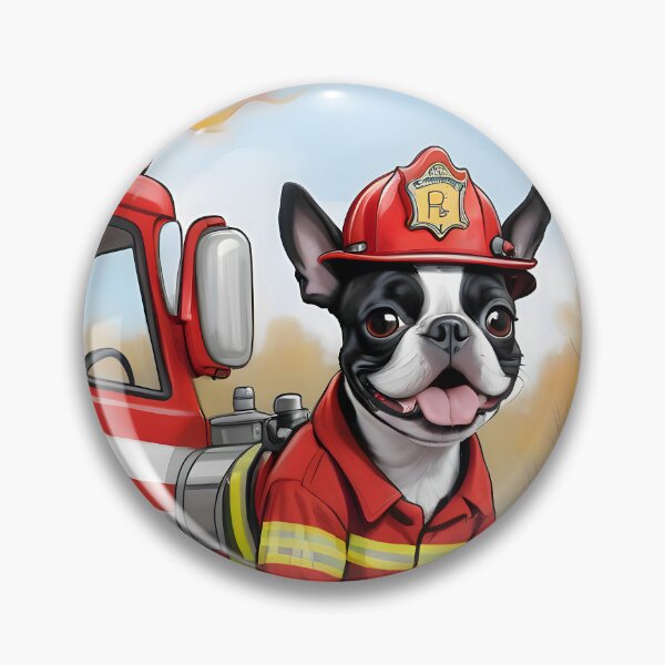 Item preview, Fearless Fire Fighting Boston Terriers designed and sold by Hall-O-Gram.