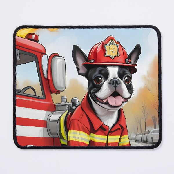 Item preview, Fearless Fire Fighting Boston Terriers designed and sold by Hall-O-Gram.