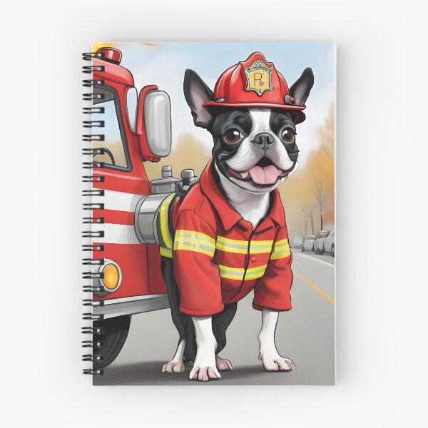 Item preview, Fearless Fire Fighting Boston Terriers designed and sold by Hall-O-Gram.