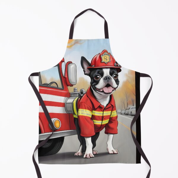 Item preview, Fearless Fire Fighting Boston Terriers designed and sold by Hall-O-Gram.