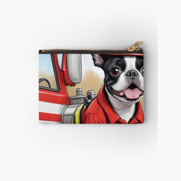 Item preview, Fearless Fire Fighting Boston Terriers designed and sold by Hall-O-Gram.