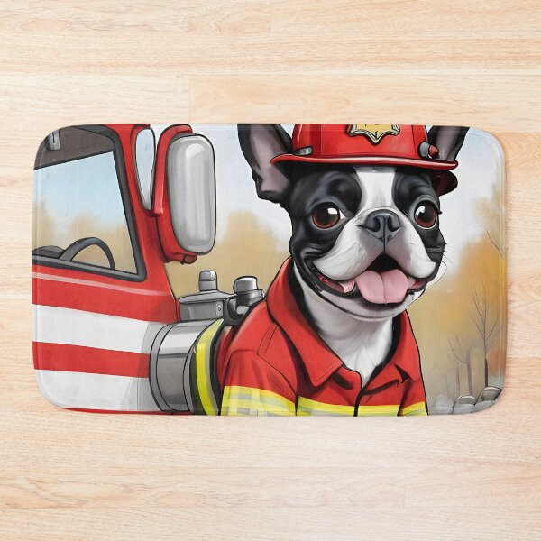 Item preview, Fearless Fire Fighting Boston Terriers designed and sold by Hall-O-Gram.