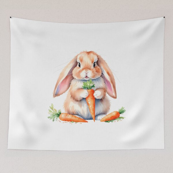 Item preview, Fluffy Bunny In Watercolor Style designed and sold by Adelberton.