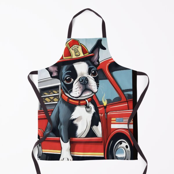 Item preview, Fearless Fire Fighting Boston Terriers designed and sold by Hall-O-Gram.