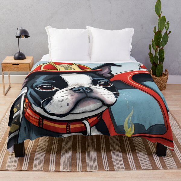 Item preview, Fearless Fire Fighting Boston Terriers designed and sold by Hall-O-Gram.