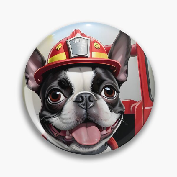 Item preview, Fearless Fire Fighting Boston Terriers designed and sold by Hall-O-Gram.