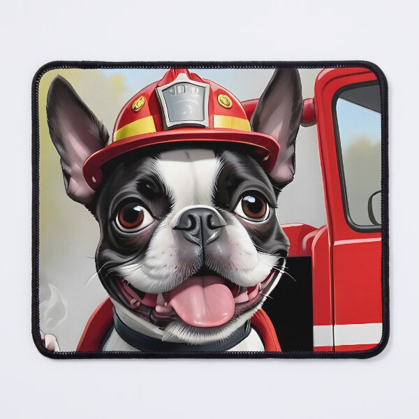 Item preview, Fearless Fire Fighting Boston Terriers designed and sold by Hall-O-Gram.