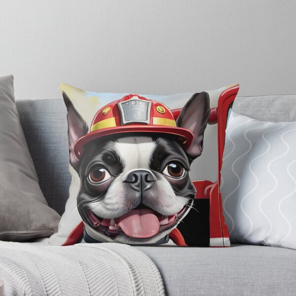Item preview, Fearless Fire Fighting Boston Terriers designed and sold by Hall-O-Gram.