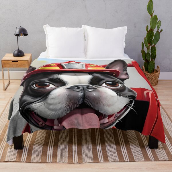 Item preview, Fearless Fire Fighting Boston Terriers designed and sold by Hall-O-Gram.