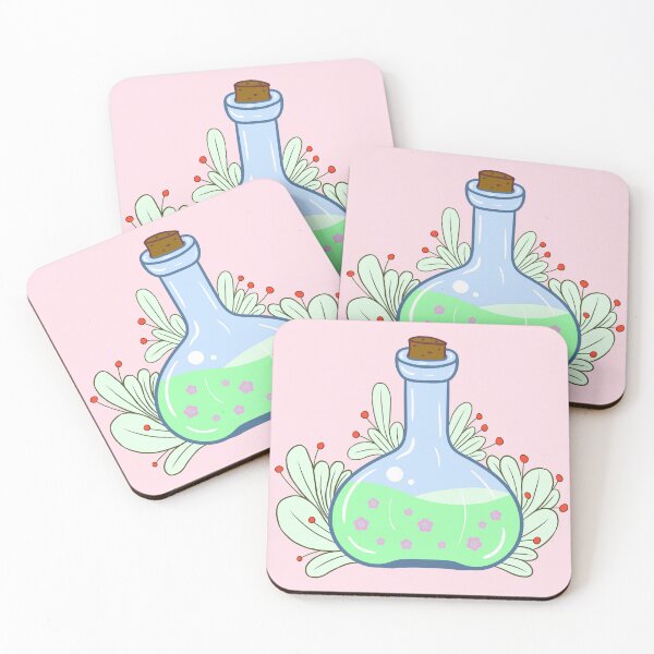 Item preview, Green magic bottle & flowers designed and sold by CharmSpell.
