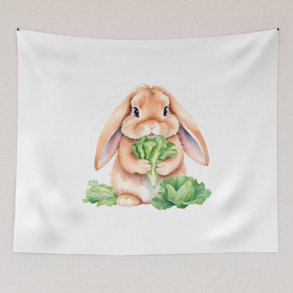 Item preview, Fluffy Bunny In Watercolor Style designed and sold by Adelberton.
