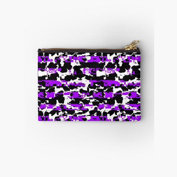 Item preview, Glitchy Cow print and black and purple stripe blend designed and sold by TheRulerofEarth.
