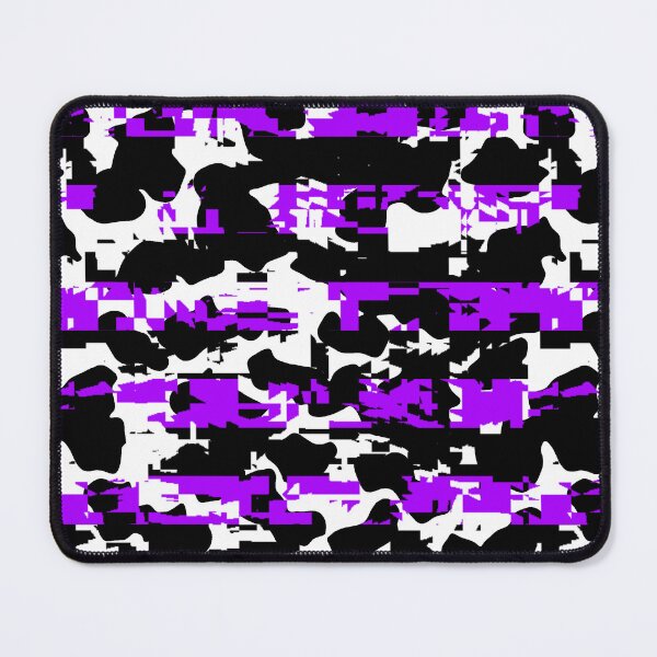 Item preview, Glitchy Cow print and black and purple stripe blend designed and sold by TheRulerofEarth.
