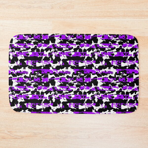 Item preview, Glitchy Cow print and black and purple stripe blend designed and sold by TheRulerofEarth.