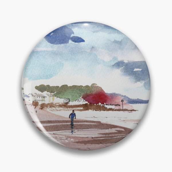 Item preview, Dramatic Sky Sidmouth beach painting designed and sold by MikeJory.