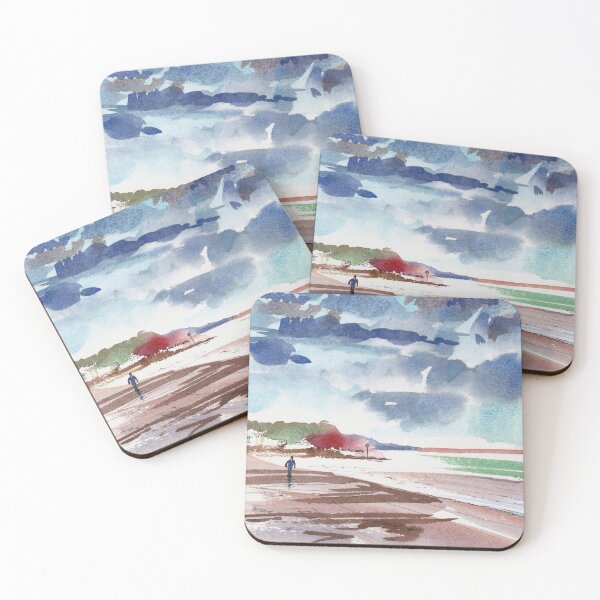 Item preview, Dramatic Sky Sidmouth beach painting designed and sold by MikeJory.