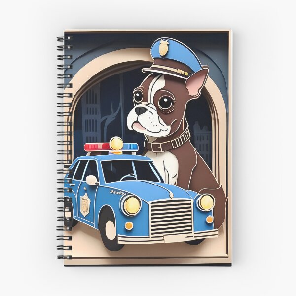 Item preview, Fearless Crime Fighting Police Boston Terriers designed and sold by Hall-O-Gram.