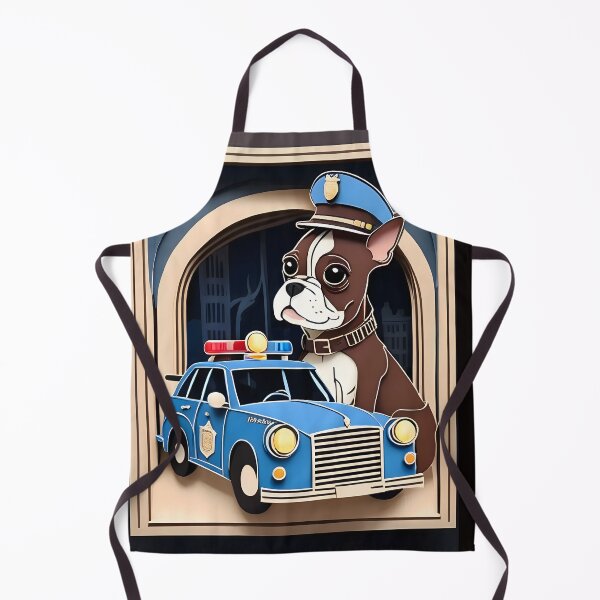 Item preview, Fearless Crime Fighting Police Boston Terriers designed and sold by Hall-O-Gram.