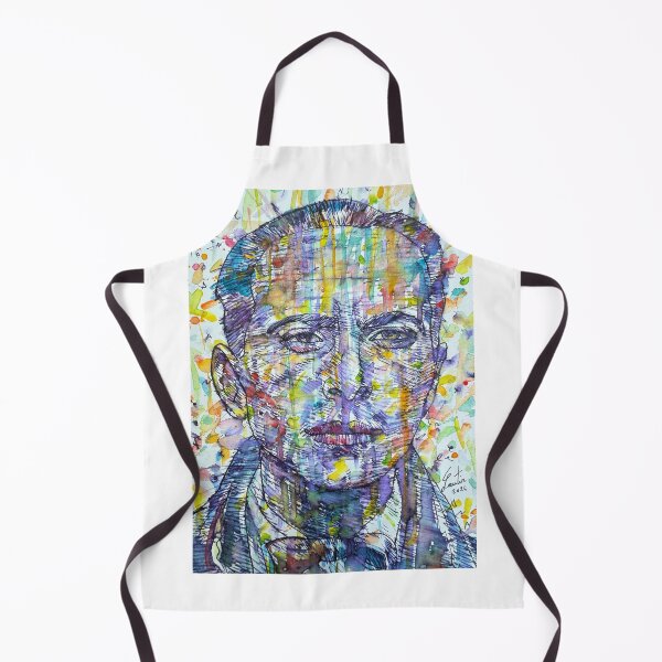 Item preview, LOUIS ARAGON watercolor and ink portrait designed and sold by lautir.