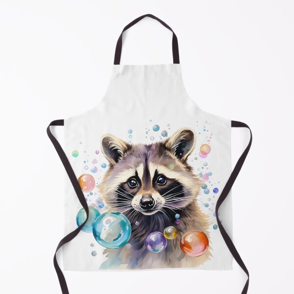 Item preview, Watercolor Raccoon with Bubbles, Whimsical Art designed and sold by Eamornia.