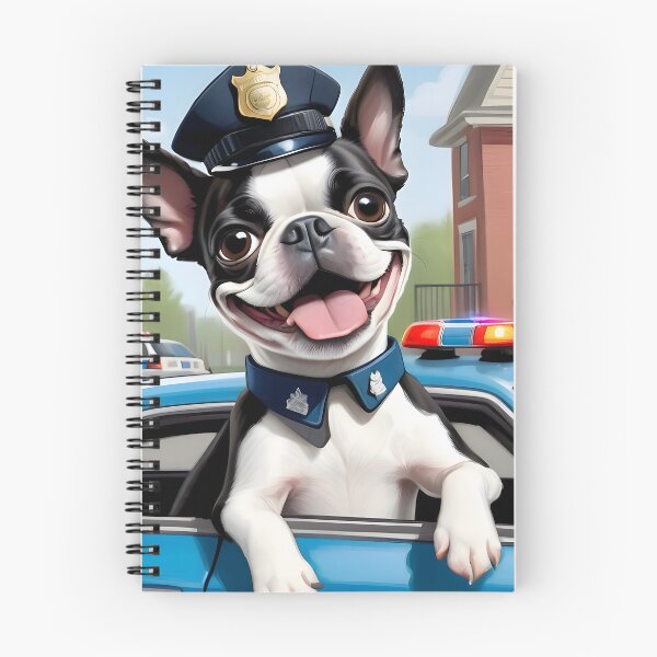 Item preview, Fearless Crime Fighting Police Boston Terriers designed and sold by Hall-O-Gram.