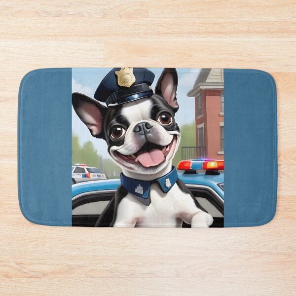 Item preview, Fearless Crime Fighting Police Boston Terriers designed and sold by Hall-O-Gram.